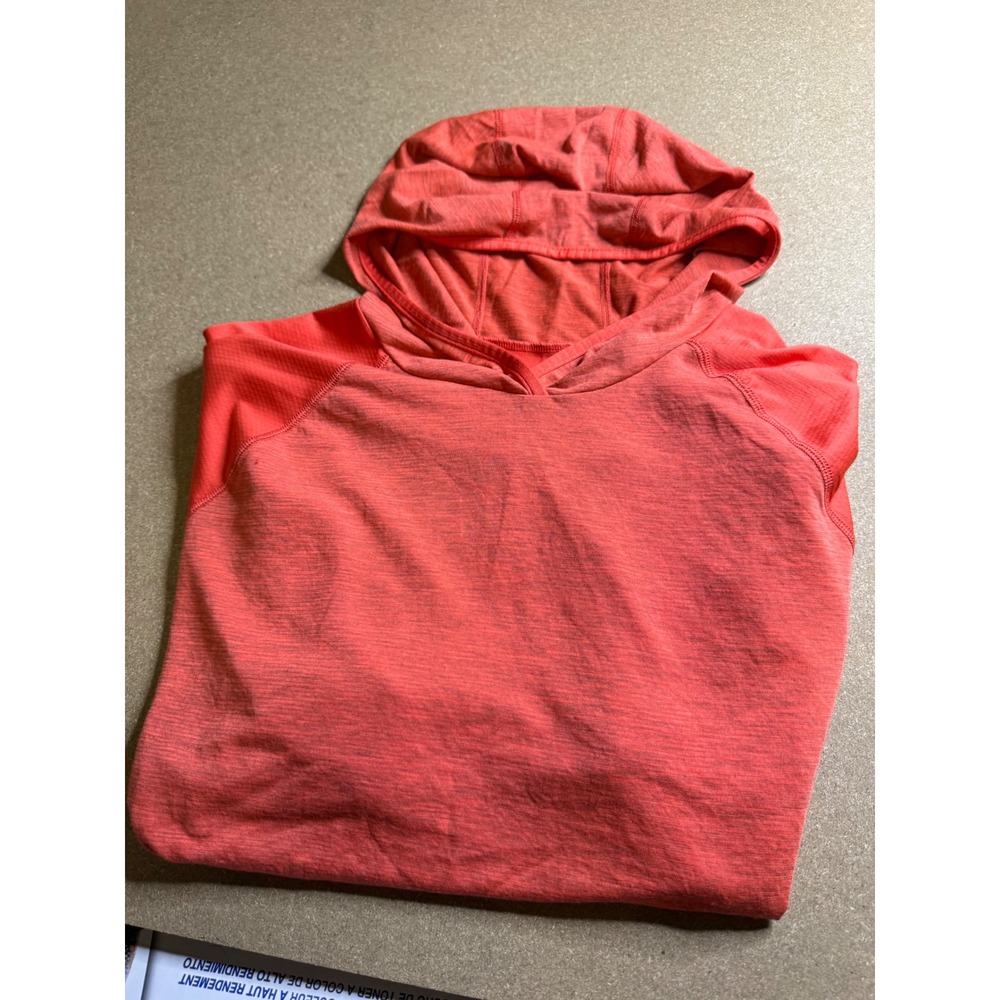 The North Face FlashDry Womens L Coral Heather Long Sleeve Hoodie Thumbholes